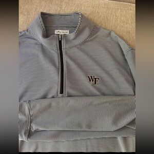 Peter Millar Black and White performance pullover Wake Forrest